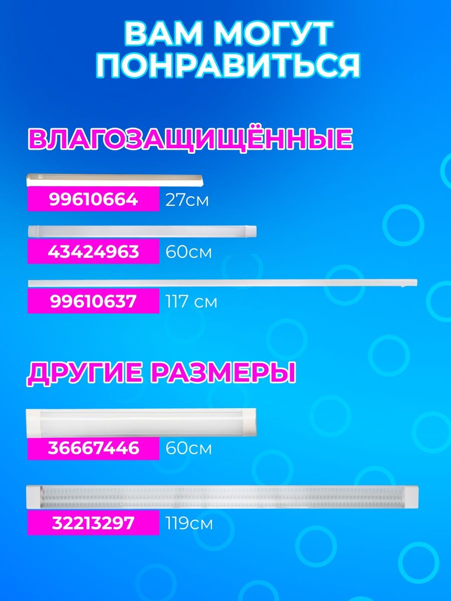Светильник RSV 40W (матовый) 6500K 3200Lm
