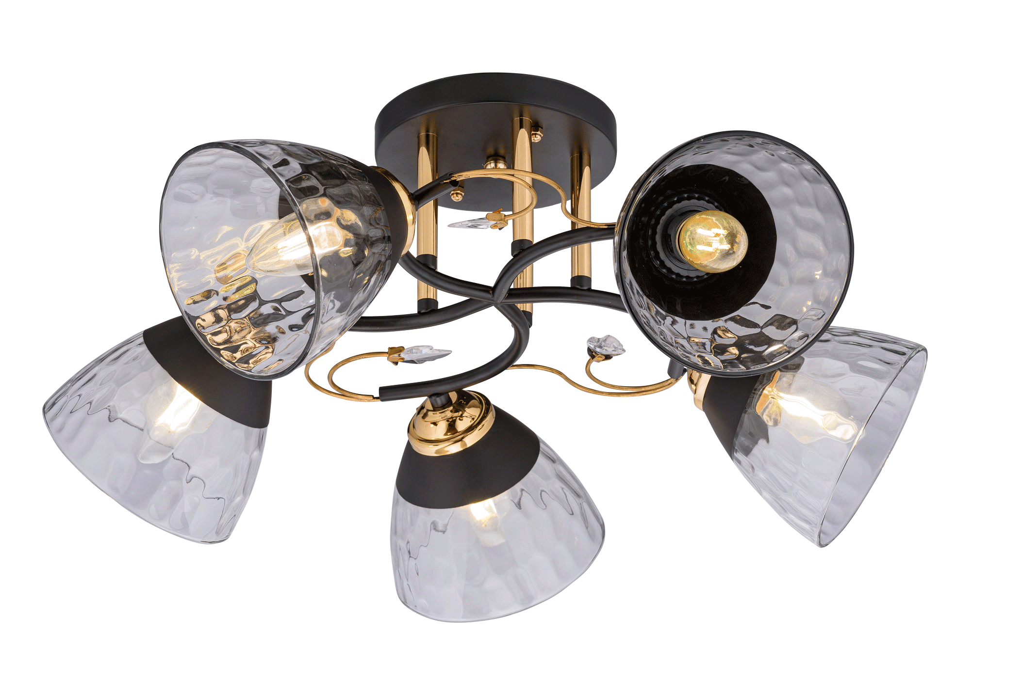 06535/5 BLACK+GOLD (2) Люстра (RL)