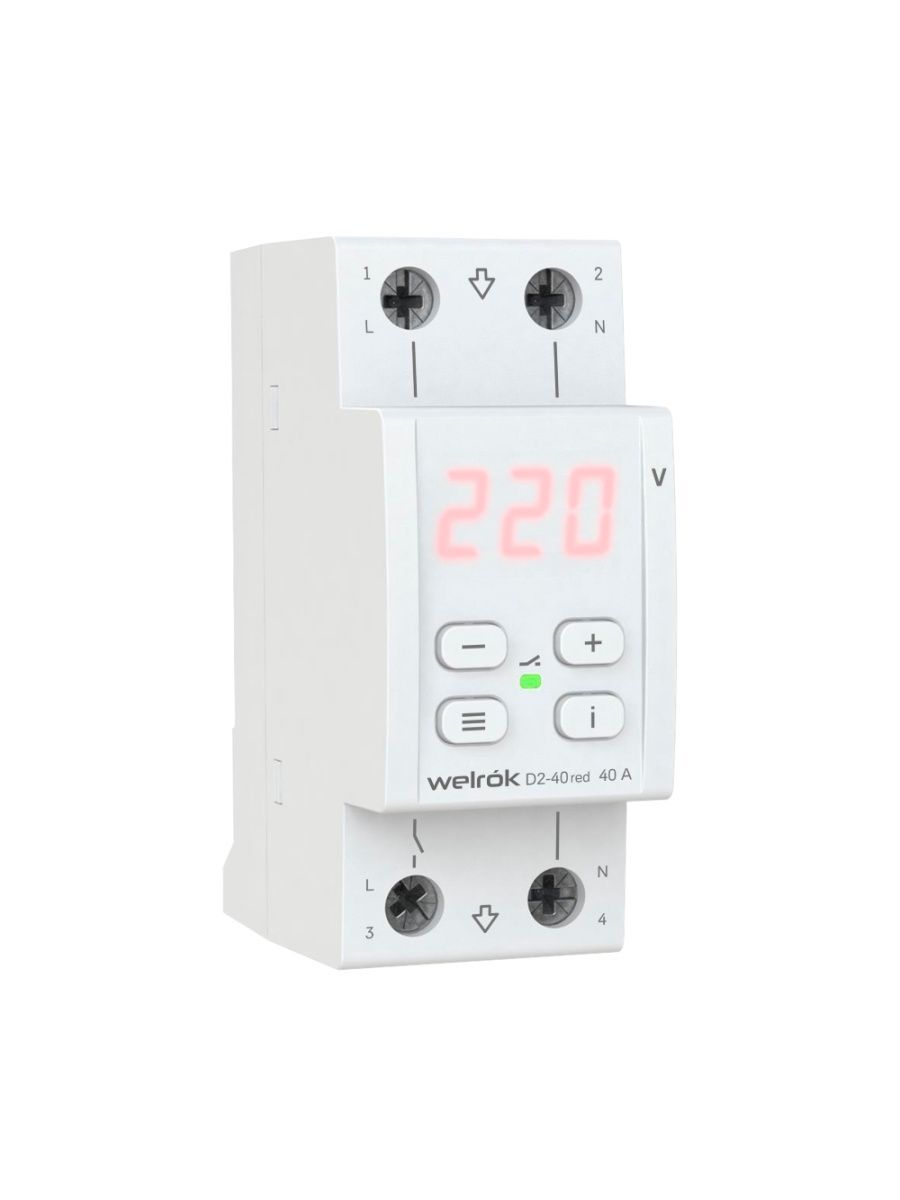 Реле напряжения WELROK D2-40 red