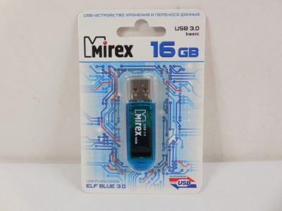 USB флэш-накопитель  16 ГБ  Mirex ELF BLUE 16GB (ecopack)